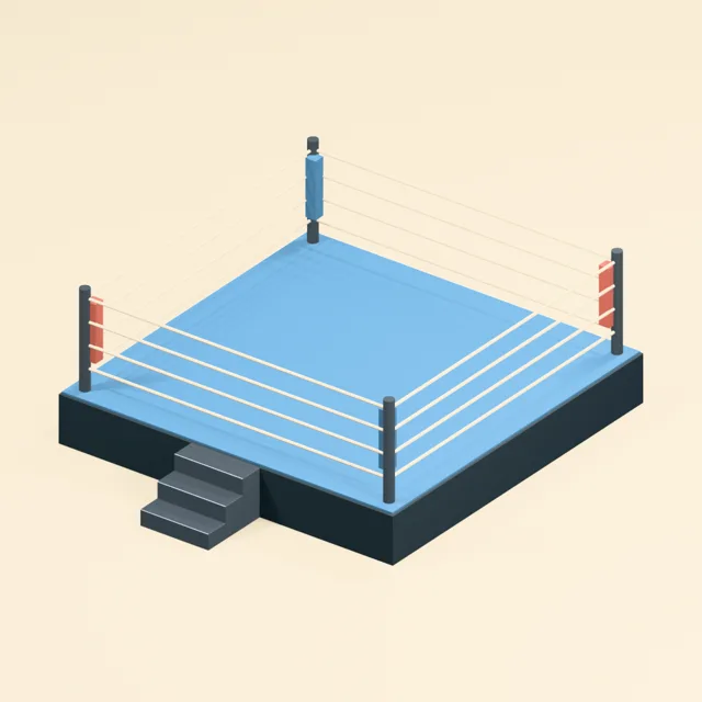 boxing_ring_raised_canvas_four_rope_corners_steps