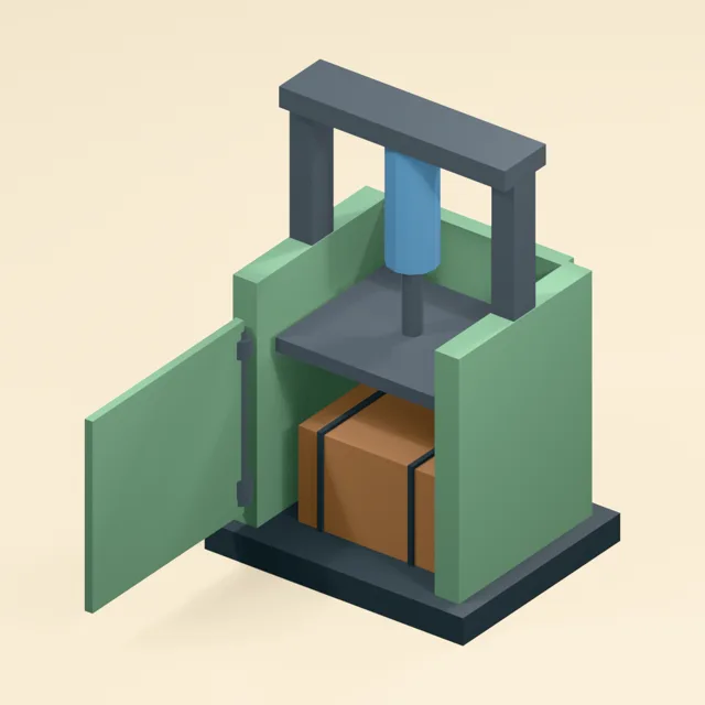 open_door_cardboard_baler