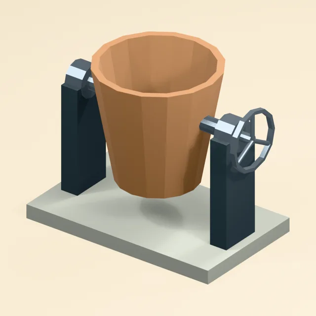 trunnion_foundry_ladle_open_refractory_vessel_on_bearing_stand