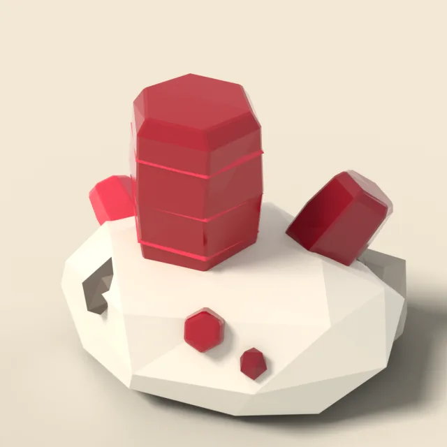 Rough ruby crystal