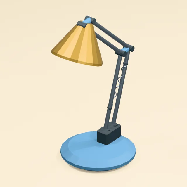 Spring-balanced parallelogram desk lamp