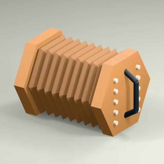 Hexagonal concertina