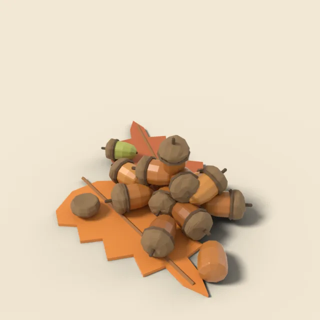 Pile of acorns
