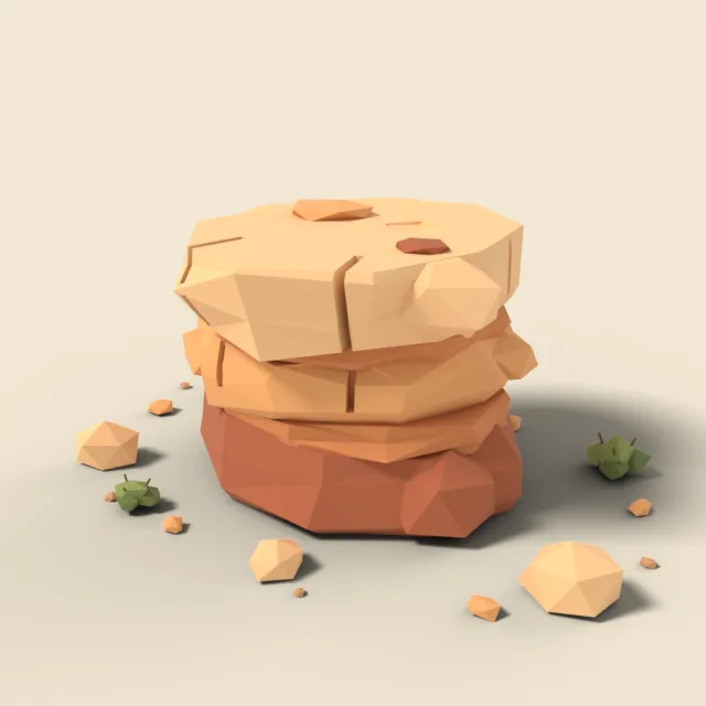 Flat-topped sandstone rock