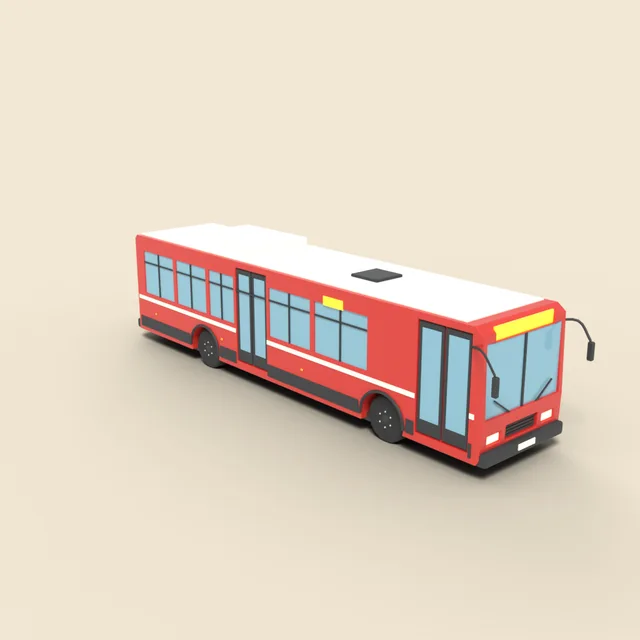 Red city bus
