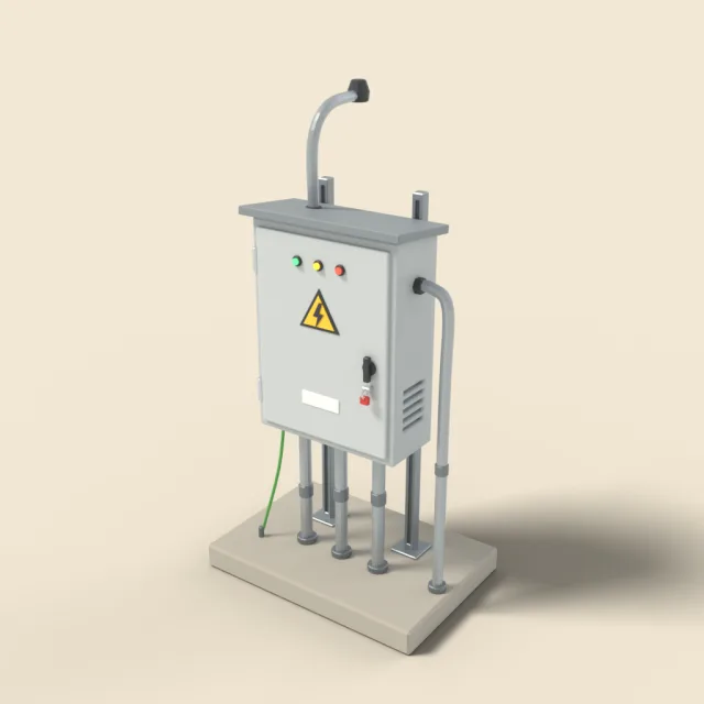 Industrial electrical box with conduit