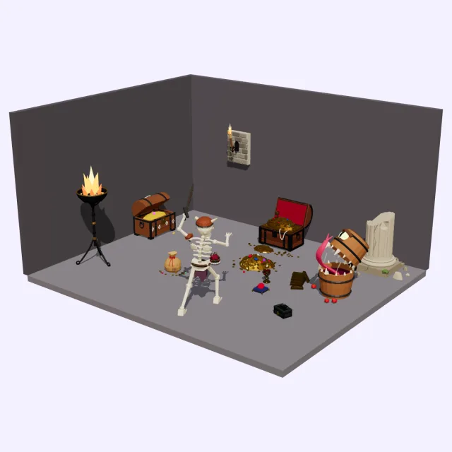 Dungeon treasure vault set