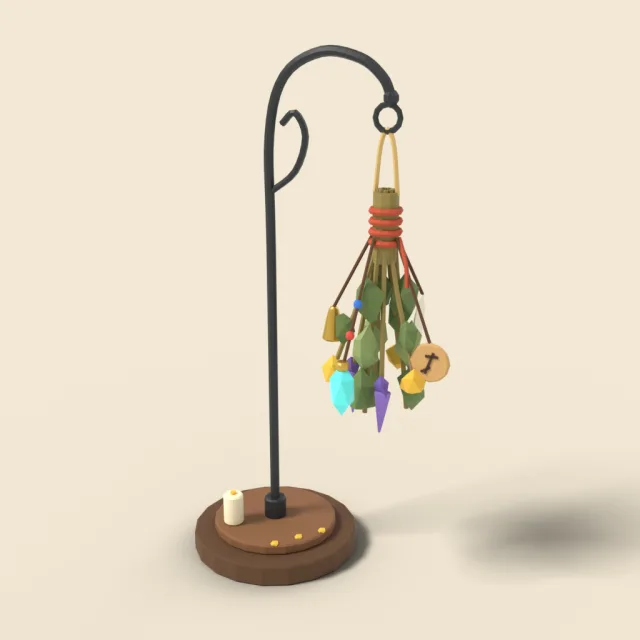Hanging herb and charm bundle