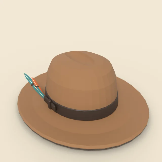 Felt fedora hat with band
