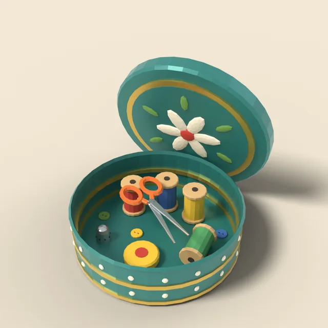 Sewing kit tin