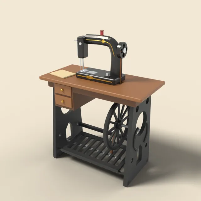 Vintage treadle sewing machine