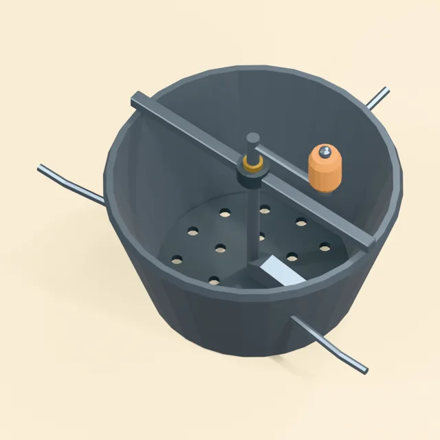 Hand-cranked food mill with conical bowl and sweeping puree blade