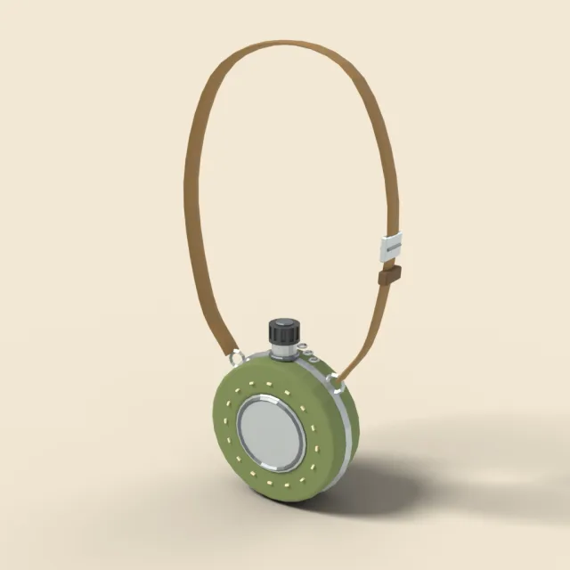 Water canteen with shoulder strap