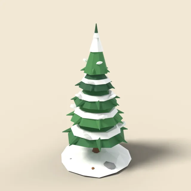 Snowy pine sapling