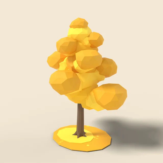 Golden ginkgo tree in autumn