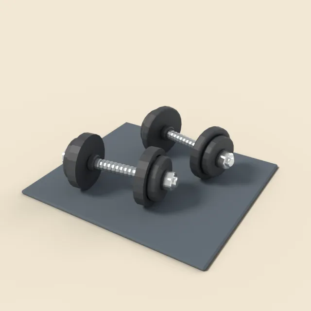 Iron dumbbell pair