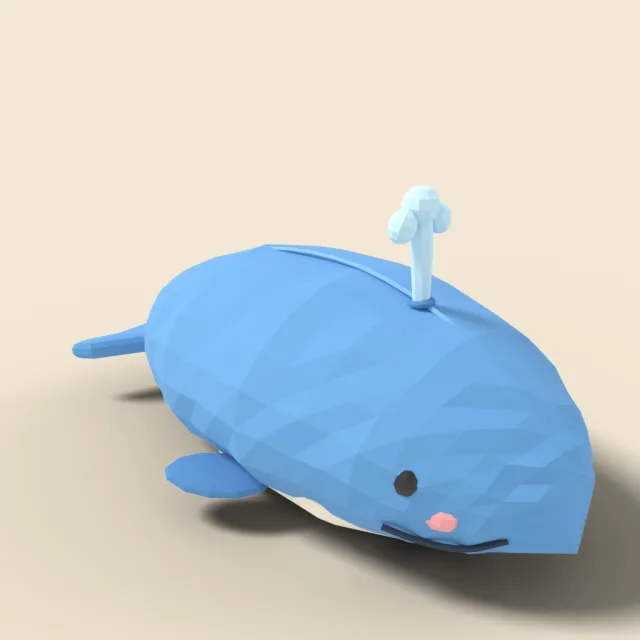 Plush whale pillow