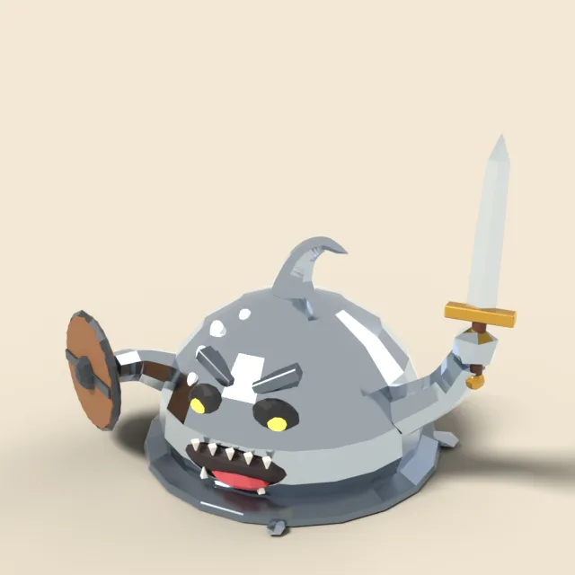 Metal slime with shiny dome