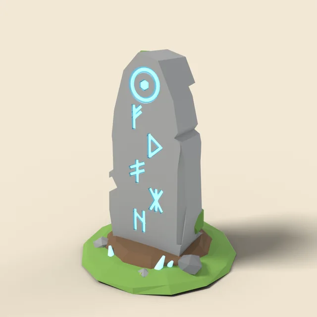 Rune-carved standing stone