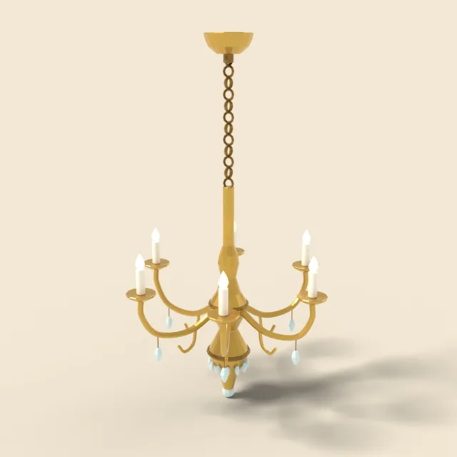 Six-arm hanging chandelier
