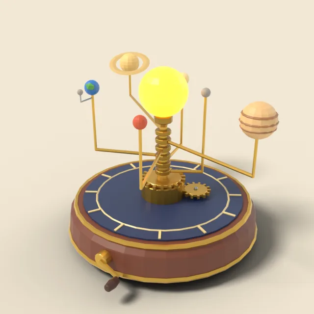 Orrery solar system model