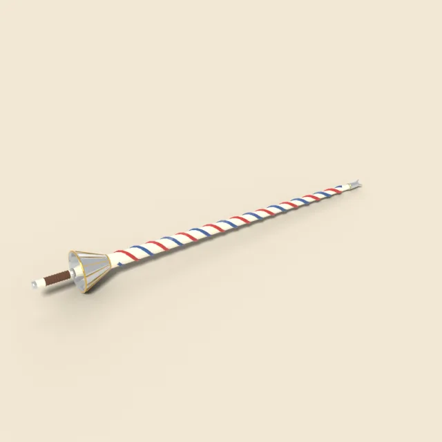 Medieval jousting lance with vamplate