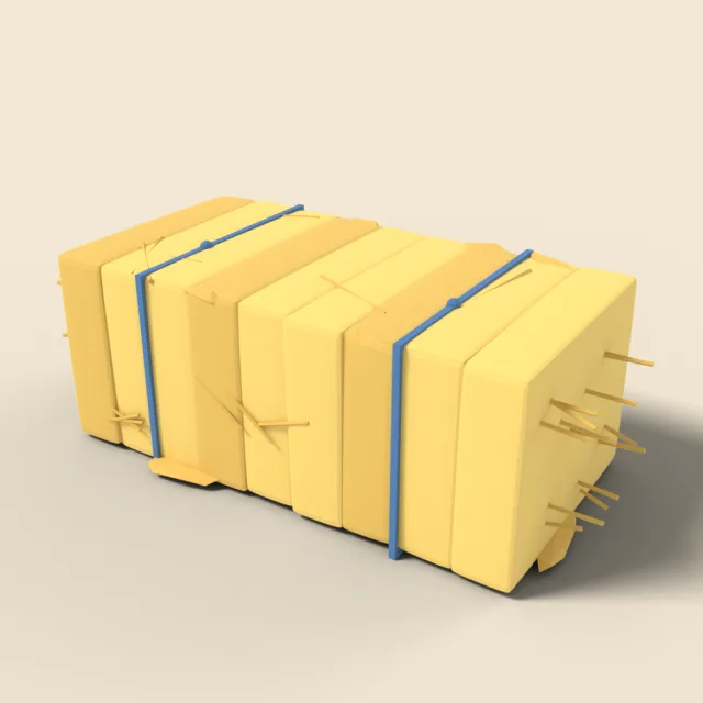 Rectangular straw bale