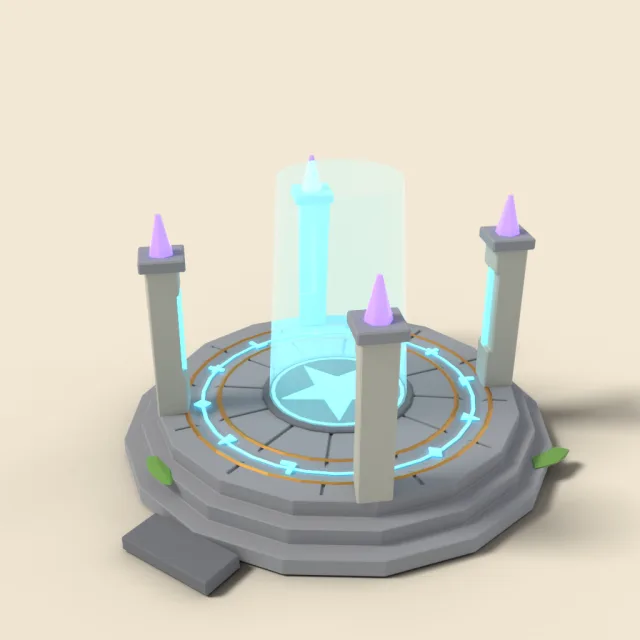 Teleport circle stone platform