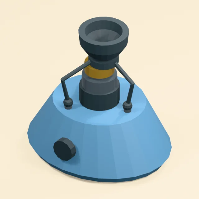 Cup-head vortex mixer with visible eccentric drive and resilient supports