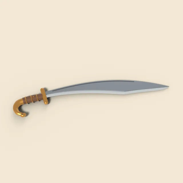 Greek kopis with forward curved blade