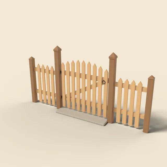 Wooden picket gate