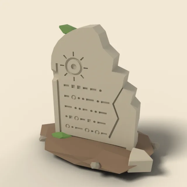 Ancient stone tablet fragment