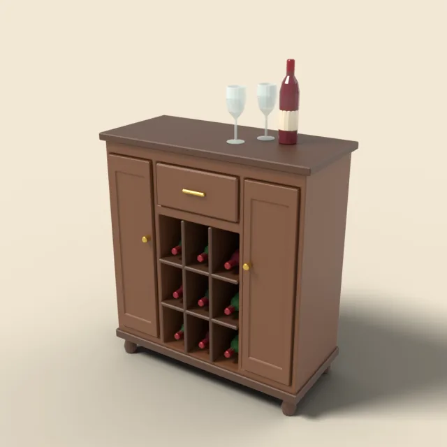 Wine rack cabinet