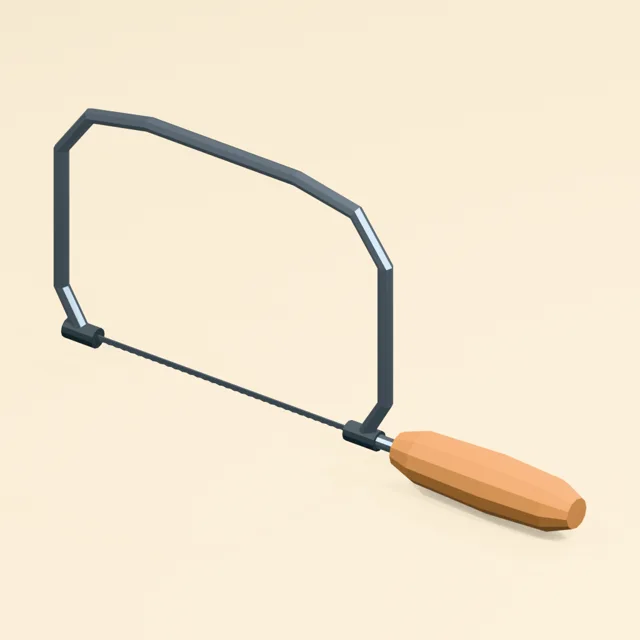 Deep rounded-frame coping saw