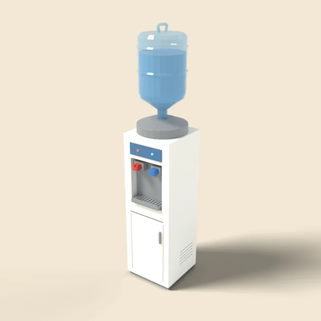 Water dispenser with bottle