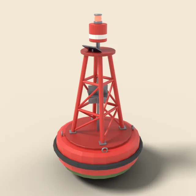 Floating navigation buoy