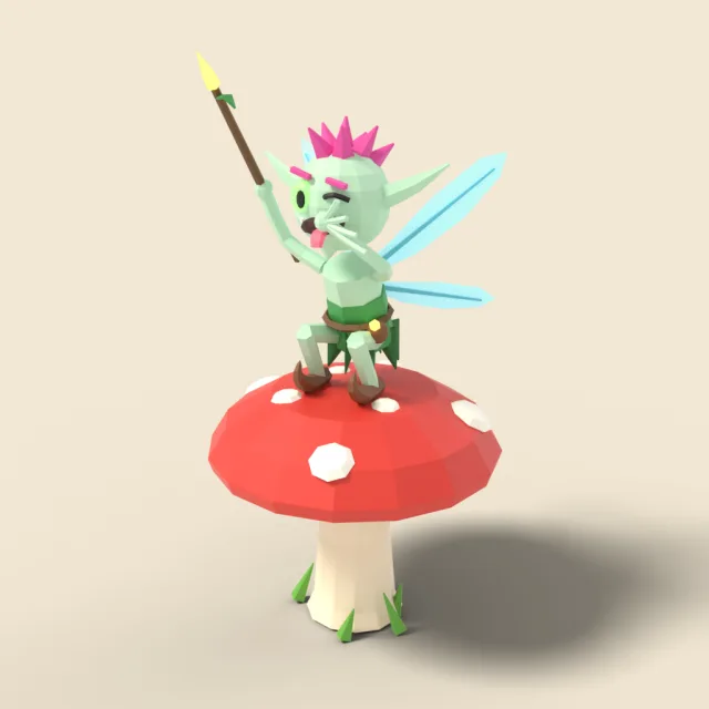 Tiny sprite fairy mischievous