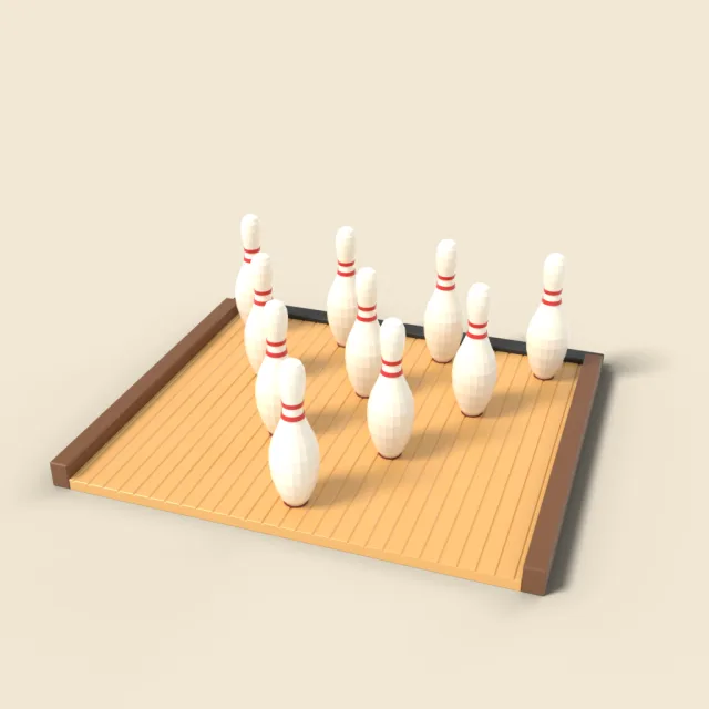 Bowling pin set of ten