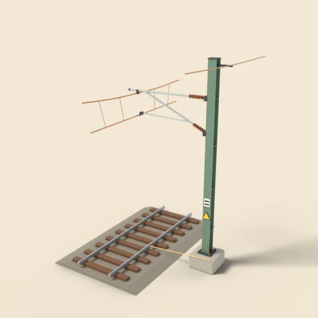 Railway overhead line mast