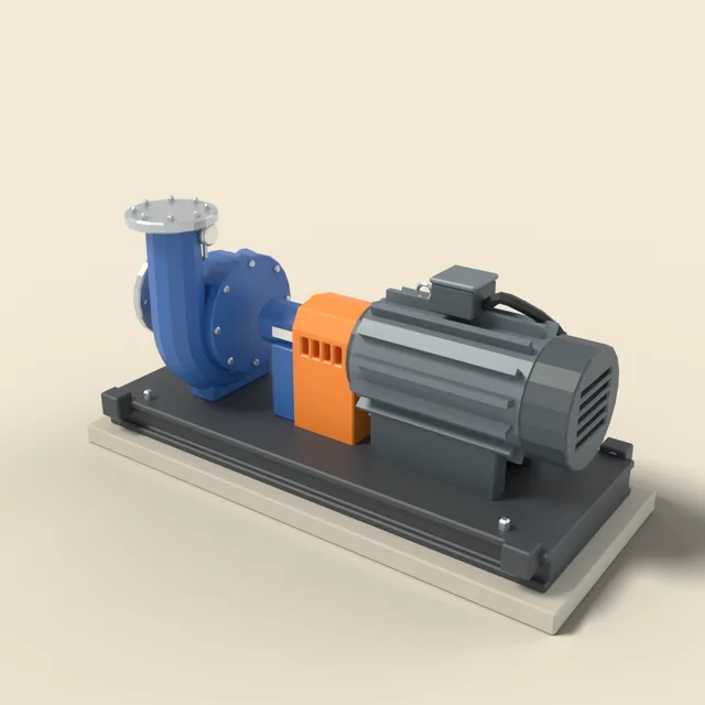 Centrifugal pump on a skid