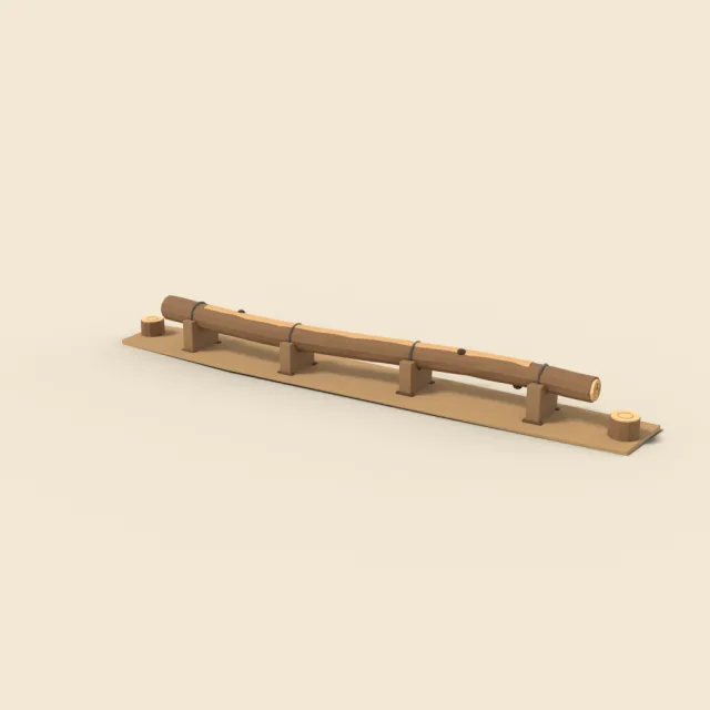 Long balance beam log