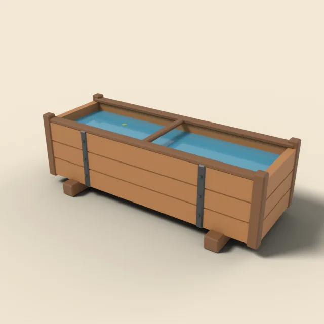 Wooden water trough