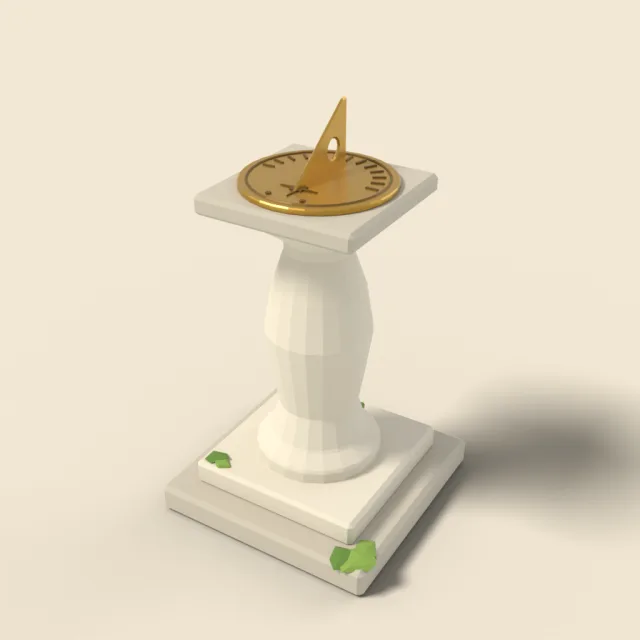 Sundial on pedestal