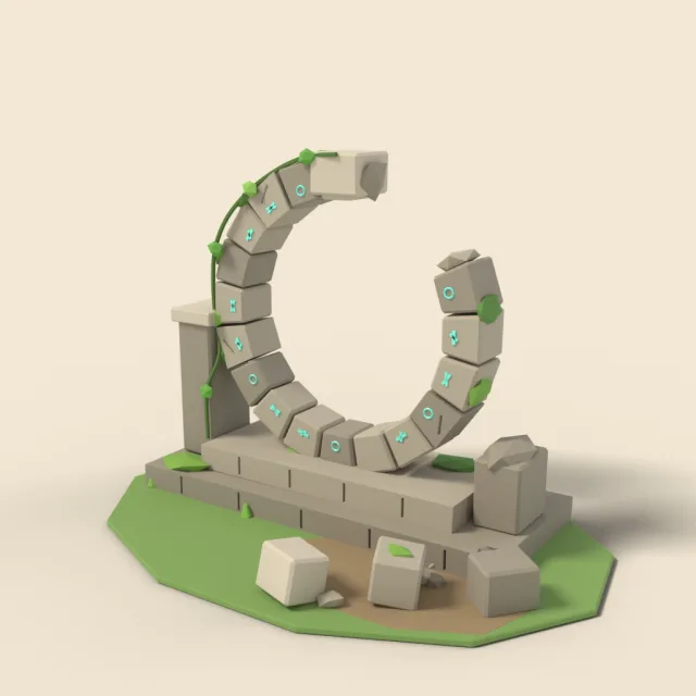 Broken stone portal ring