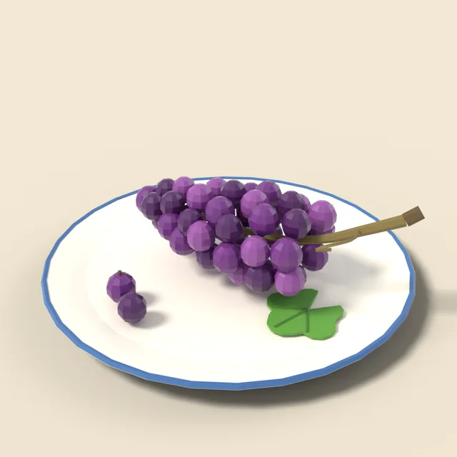 Bunch of purple grapes