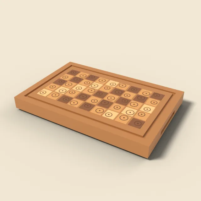 End-grain wooden cutting board