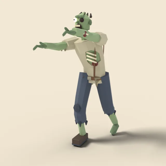 Shambling zombie with outstretched arms