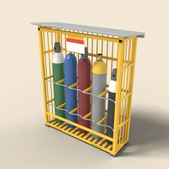 Gas cylinder rack