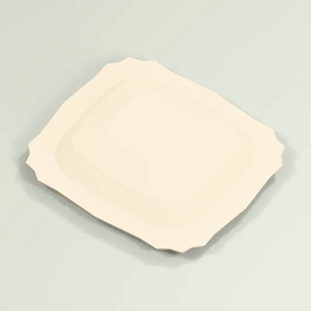 Square ravioli pillow with broad pressed pasta rim