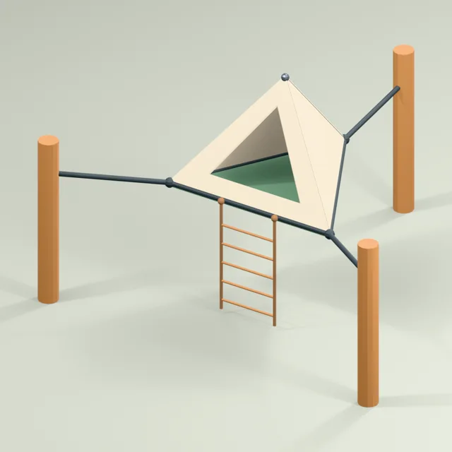 three_anchor_suspended_camping_tent